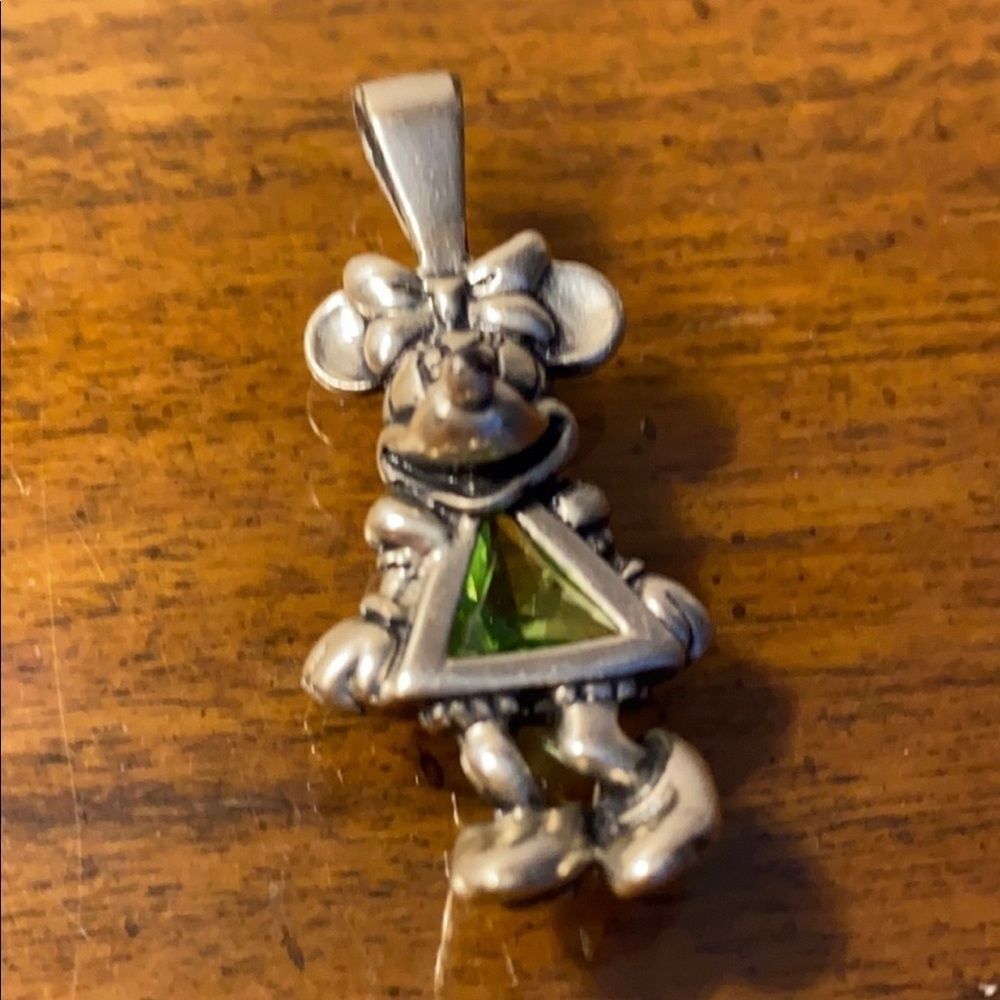 Disney Minnie mouse with green pendant